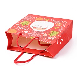 クリスマスをテーマにした紙袋  正方形  ジュエリー収納用  クリスマステーマの模様  20x20x0.45cm&nbsp;CARB-P006-01A-04