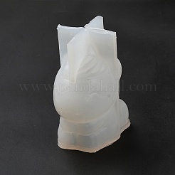 3D ユニコーンディスプレイ装飾シリコンモールド  レジン型  UVレジン用  エポキシ樹脂工芸品作り  ホワイト  50x41x80mm&nbsp;DIY-L071-09
