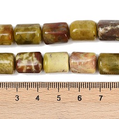 天然ドラゴンの血碧玉ビーズ連売り  コラム  12.5~13x10~10.5x10~10.5mm  穴：0.8mm  約31個/連  15.63''（39.7センチメートル）&nbsp;G-S396-03C