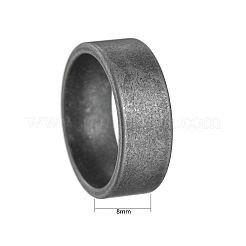 男性用304ステンレススチール製指輪  アンティークシルバー  8mm  内径：22.3mm&nbsp;WGDF4AB-74