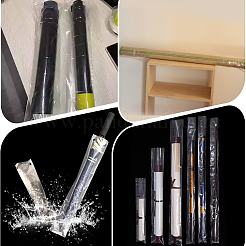 長方形のプラスチックフィルム保存袋  透明  74.5~75x15~15.4x0.01cm&nbsp;LS-ABAG-WH0038-46