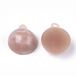 アクリルパーツ  天然石風  半円  ロージーブラウン  18.5x15.5x8mm  穴：1.6mm  約398個/500g&nbsp;OACR-T008-06D