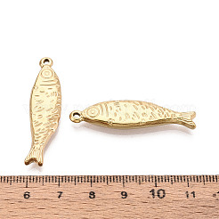 304ステンレススチール製の魚のペンダント  イオンプレーティング（ip）  18KGP本金メッキ  40.5x10x3.5mm  穴：1.6~1.8mm&nbsp;STAS-T069-13G