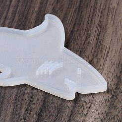 漫画動物のブックマークシリコン型  エポキシ樹脂工芸品作り  ホワイト  鮫  73x124x4.1mm&nbsp;SIMO-S001-03D