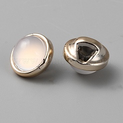 1穴アクリルシャンクボタン  半円  フローラルホワイト  12.5x10mm  穴：3x2mm&nbsp;DIY-WH0430-321A