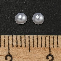 ABSプラスチック製カボション  模造パール  半円  ホワイト  3x1.5mm  約10000個/袋&nbsp;OACR-S012-3mm-Z9