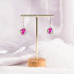 フラットバックガラスカボションハンドメイドDIYパーツ  ドーム/ハーフラウンド  ハート柄  ミックスカラー  12x4mm  140個/箱&nbsp;GGLA-PH0005-12mm-06A