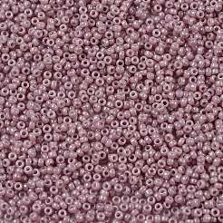 MIYUKIラウンドロカイユビーズ  日本製シードビーズ  （rr599)不透明アンティークローズ光沢  15/0  1.5mm  穴：0.7mm  約250000個/ポンド&nbsp;SEED-G009-RR0599