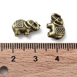 チベット風合金ビーズ  カドミウムフリー＆鉛フリー  象  アンティークブロンズ  8x13x4mm  穴：1mm  約854個/1000g&nbsp;FIND-Q094-31AB