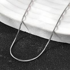 0.9mm 304 ステンレススチール スネークチェーンネックレス 女性用 男性用  ステンレス鋼色  17.72インチ（45cm）&nbsp;LS-STAS-V011-04A-P