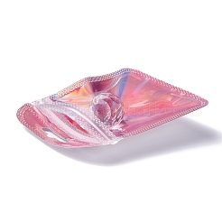PP製再封可能袋  ジップトップバッグ  セルフシールバッグ  長方形  ピンク  11x7x0.2cm&nbsp;X-OPP-Z002-01B