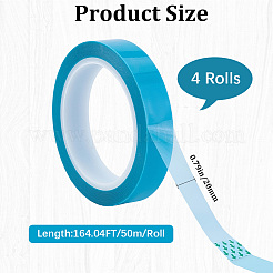 ペット用粘着テープ4巻  ドジャーブルー  20.5mm  50 m /ロール&nbsp;FIND-CP0003-11