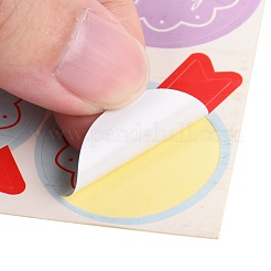 DIYシールステッカー  ラベル貼付絵ステッカー  ギフト包装用  手作りの言葉  ミックスカラー  15.8x11.8x0.05cm  15pcs /シート&nbsp;AJEW-P082-G01-05