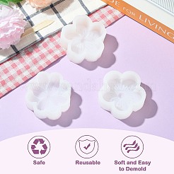 3個3種類のスタイルの花のシリコン型  ホワイト  6.5-7×6.5-7.4cm  厚さ：3cm&nbsp;ST-CJ0043-018