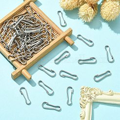 201 ステンレススチール製キーチェーン留め具  ステンレス鋼色  20x7x2mm&nbsp;STAS-YW0001-79