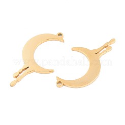 304ステンレスペンダント  ムーンチャーム  イオンプレーティング（ip）  18KGP本金メッキ  33.5x29x1.5mm  穴：1.6mm&nbsp;STAS-N108-42G