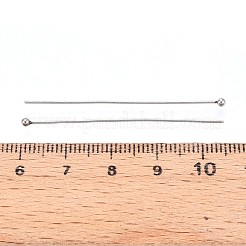 304ステンレススチールヘッドピン  ステンレス鋼色  45mm  ヘッド：2mm  100個/セット&nbsp;STAS-T065-45mm-20P
