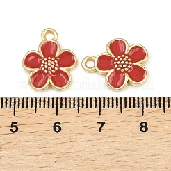 合金エナメルチャーム  花  ゴールドカラー  ミックスカラー  16x13.5x2mm  穴：1.6mm&nbsp;FIND-B059-04G