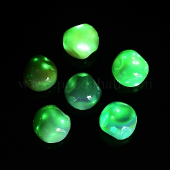 UVメッキアクリルビーズ  虹色の  暗闇で光る  不規則なラウンド  15.5x15.5x15.5mm  穴：2.8mm&nbsp;MACR-K357-10G