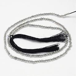天然石ラブラドライトビーズ連売り  多面カット  ラウンド  2mm  穴：0.5mm  約170~180個/連  12.9~13.3インチ（330~340mm）&nbsp;G-G936-2mm-18