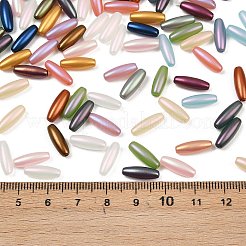 不透明色のガラスシードビーズ  模造パール  ライス  ミックスカラー  12.5~13x5.5mm  穴：1mm  約30個/袋&nbsp;EGLA-K064-08