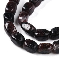 天然石ガーネットビーズ連売り  直方体の  6.5~10x4.5~7x4.5~5.5mm  穴：0.8mm  約52個/連  14.96~15.35''（38~39センチメートル）&nbsp;G-T141-13A