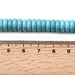天然石ハウライトビーズ連売り  ロンデル  染め  8x3mm  穴：0.5mm  約126個/連  15.75''（40センチメートル）&nbsp;G-H345-B01-03