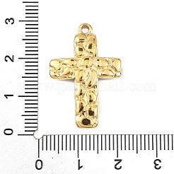 304ステンレススチールエナメルペンダント  クロスチャーム  PVD真空メッキ  18KGP本金メッキ  きいろ  28x19x3.5mm  穴：1.8mm&nbsp;STAS-Z186-22G-01