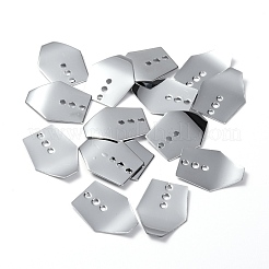 ステンレス鋼の水フェンダー  釣りルアーアクセサリー  ステンレス鋼色  21x16x1.5mm  穴：1.5mm&nbsp;FIND-WH0066-46