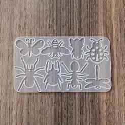 昆虫 DIY ペンダント シルエット シリコン型  レジン型  UVレジン用  エポキシ樹脂工芸品作り  85x144x4mm  穴：1.8mm  内径：32~52x23.5~44mm&nbsp;X1-SIL-F010-04
