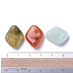 アクリルビーズ  天然石風  菱形  ミックスカラー  長さ20mm  16 mm幅  厚さ9mm  穴：2mm  約384個/500g&nbsp;PGB278Y