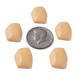 オペークアクリルカボション  不規則な六角形  バリーウッド  25.5x19.5x5.5mm  約253個/500g&nbsp;MACR-S373-143-A13