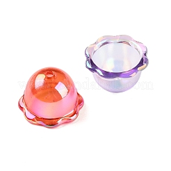 UVメッキ透明アクリルビーズ  虹色の  鐘  ミックスカラー  23x15.5mm  穴：2.5mm&nbsp;AC-CBA5E93-09