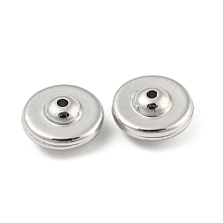 CCBプラスチックビーズ  フラットラウンド  プラチナ  12.5x5.5mm  穴：1.4mm&nbsp;CCB-P013-15B-P