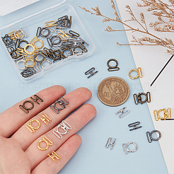 32色合金バックル4個  人形作り用  ミックスカラー  リング：11x9x1.5mm  バー：10x6x1.6mm  穴：8x1.5mm  8個/カラー&nbsp;DIY-FG0005-99