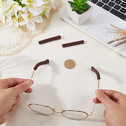 ポリエステル製眼鏡用耳かけ  コーヒー  57~60x9~10x4mm&nbsp;AJEW-CN0006-74C