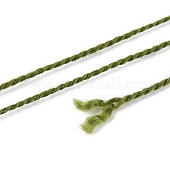 編組ポリエステルコード  ジュエリー作りのための  ラウンド  オリーブドラブ  0.5~1mm  約63~64m /ロール  10ロール/セット&nbsp;OCOR-T017-04A-39