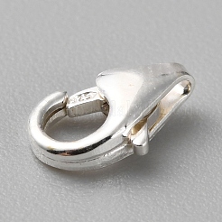 925スターリングシルバーカニカン  銀  7x4x2mm  穴：0.7mm&nbsp;STER-WH0017-04S