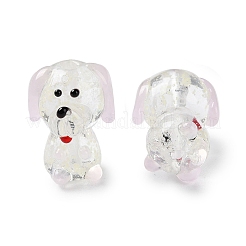 蓄光手作りランプワーク ビーズ 連売り  暗闇で光る  犬  21.5~22x15.5~16x16~16.5mm  穴：1.8mm  約19個/連  15.75''（40センチメートル）&nbsp;LAMP-Z007-03A