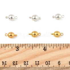 12セット2色真鍮マグネットクラスプ  カン付き  ラウンド  ゴールデン＆シルバー  11.5x6mm  穴：1.2mm&nbsp;KK-FS0001-55A