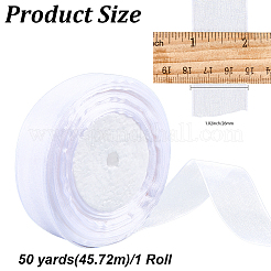 ポリエステルガーゼリボン1ロール  洋服アクセサリー  ホワイト  1~1-1/8インチ（25~27mm）  約50.00ヤード（45.72m）/ロール&nbsp;OCOR-GF0005-62