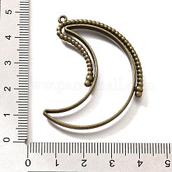 合金空枠ペンダント  UVレジンDIY用  エポキシ樹脂  カドミウムフリー＆ニッケルフリー＆鉛フリー  ムーン  アンティークブロンズ  45x39x3.5mm  穴：1.2mm&nbsp;PALLOY-I223-04AB