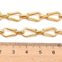 304ステンレススチールティアドロップリンクチェーン  溶接されていない  イオンプレーティング（ip）  20KGP本金メッキ  12x7.5x4mm&nbsp;CHS-C017-11G