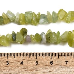 天然翡翠チップビーズ連売り  チップ  グリーン  4.5~16x4~8mm  穴：0.7mm  30.71~30.91''（78~78.5センチメートル）&nbsp;G-B160-B02