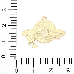 合金エナメルチャーム  惑星  黄金のチャーム  藤紫色  20x26x1.2mm  穴：1.8mm  10個/セット&nbsp;ENAM-Q001-02G