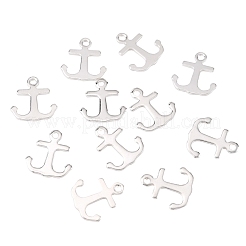 ステンレススチールチャーム201個  アンカー  銀  12x11x0.7~0.8mm  穴：1.4mm&nbsp;STAS-F192-035S