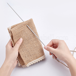 炭素鋼製釣り網針3本  釣りアクセサリー用  ステンレス鋼色  322x5x3mm  穴：10.5mm  3個/袋&nbsp;FIND-GF0002-39