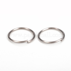 変色しない304ステンレススチールオープン丸カン  ラウンド  ステンレス鋼色  12ゲージ  25.5x2mm  内径：22mm&nbsp;STAS-I150-07A-P