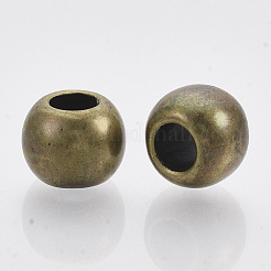 CCBプラスチックヨーロピアンビーズ  大穴ビーズ  ロンデル  アンティークブロンズ  10x8mm  穴：4.5mm  約1400個/500g&nbsp;CCB-S160-234AB