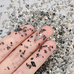 雲母の断片ネイルアートデコレーションアクセサリー  ネイルロックスライスマイカスライス  ブラック  1~10mm  240 G /ボックス&nbsp;MRMJ-OC0001-89